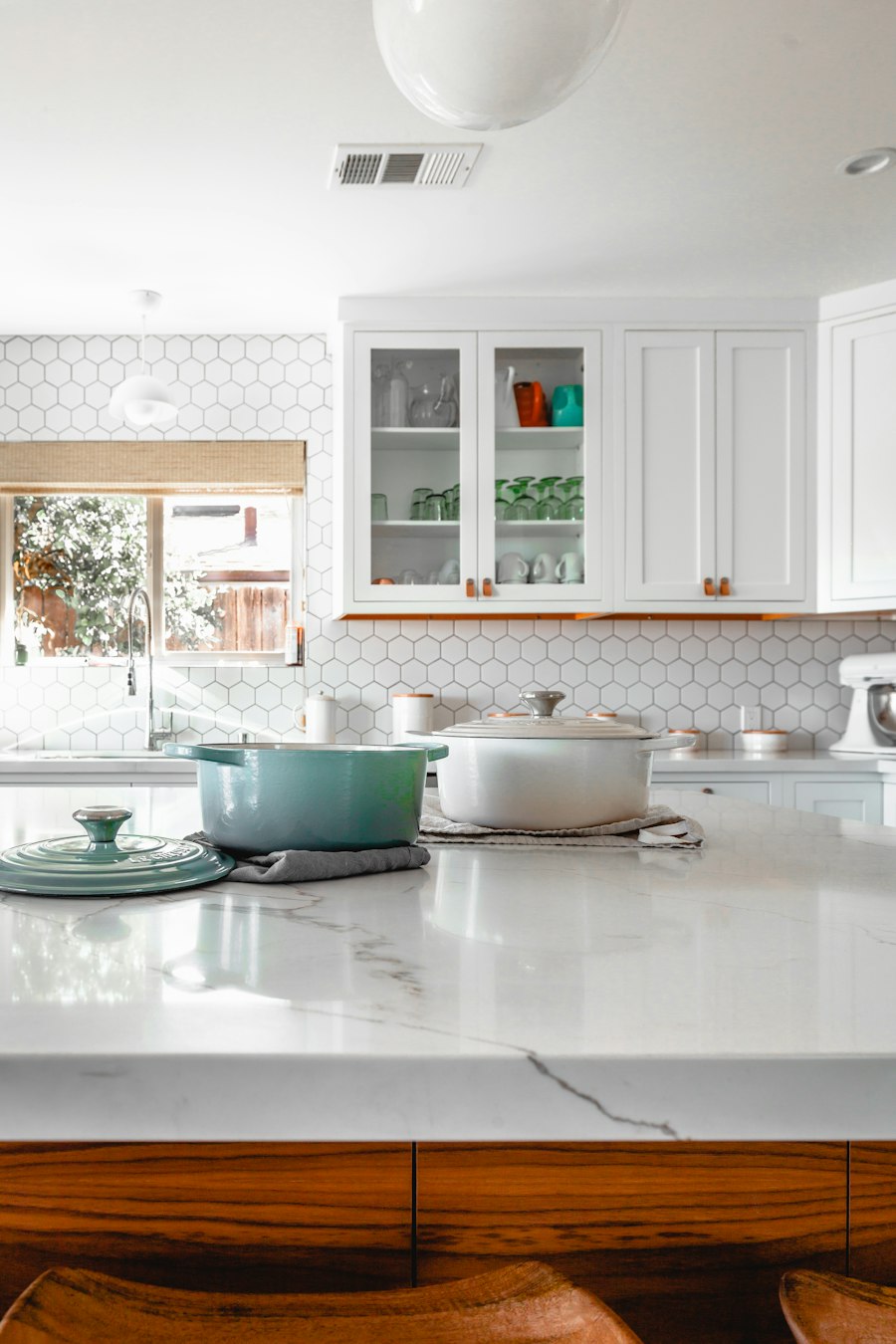 Remodeled kitchen with new cabinets and counters in southern New Hampshire